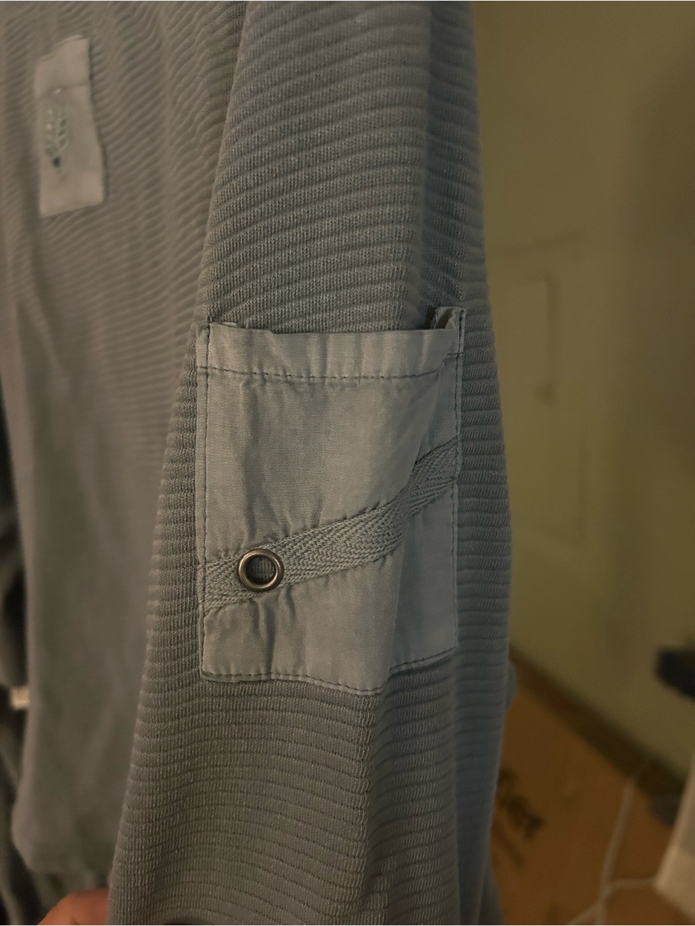 Free People So Fly Henley Pullover in a slate blue - Picture 3 of 3